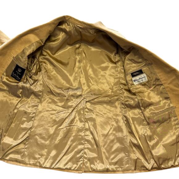 Mens Beige Suit Jacket Countess Mara Custom Ultra Suede - Picture 7 of 10